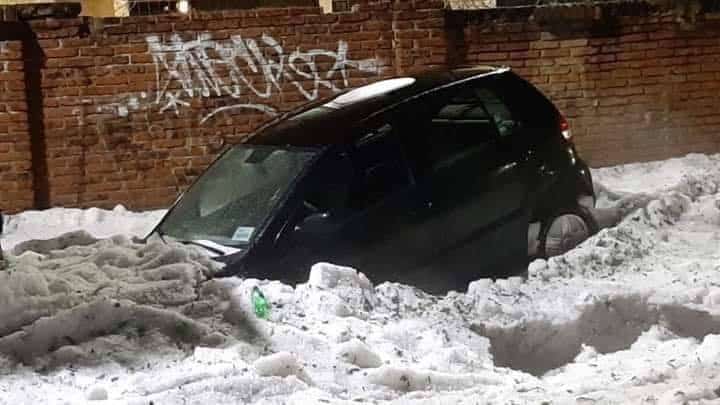 Granizo en Guadalajara. Foto: Twitter