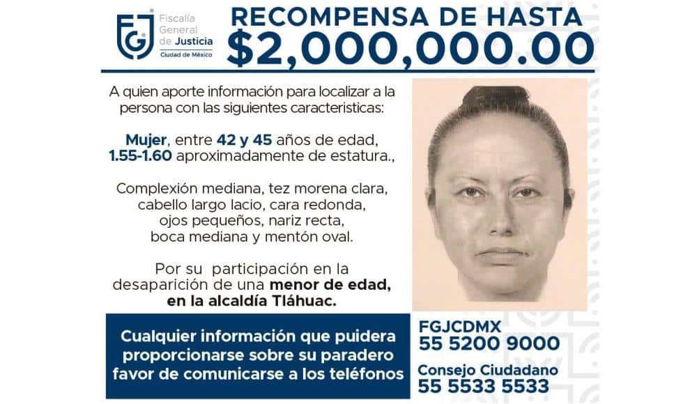 retrato hablado de la mujer que sustrajo a Fátima