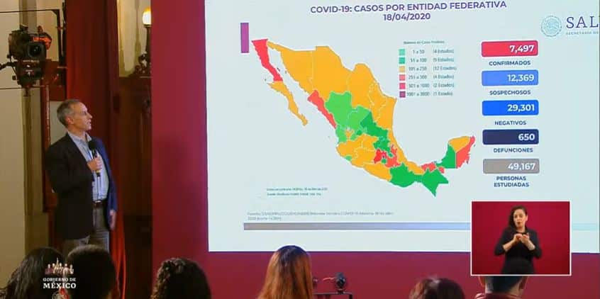 coronavirus en México al 18 de abril