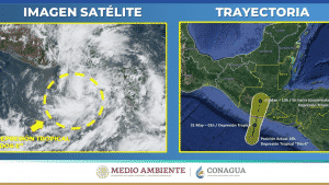 Depresión Tropical DOS-E en el océano Pacífico