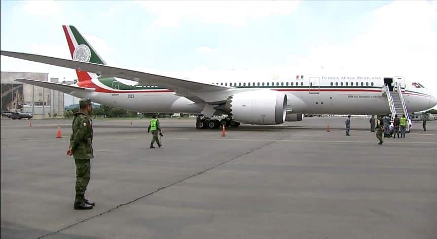 Avión presidencial ya está en méxico