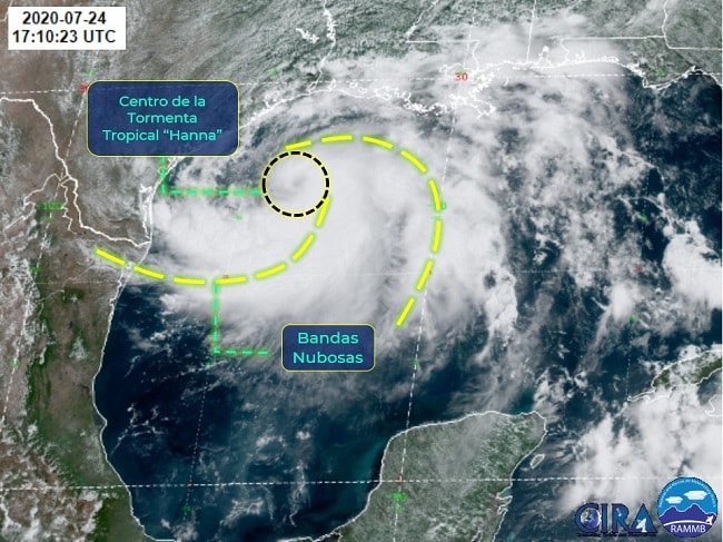 advertencia por Tormenta Tropical Hanna