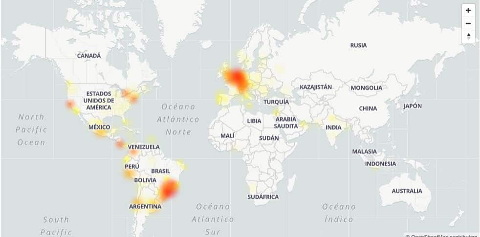 fallas en WhatsApp del martes 14 de julio