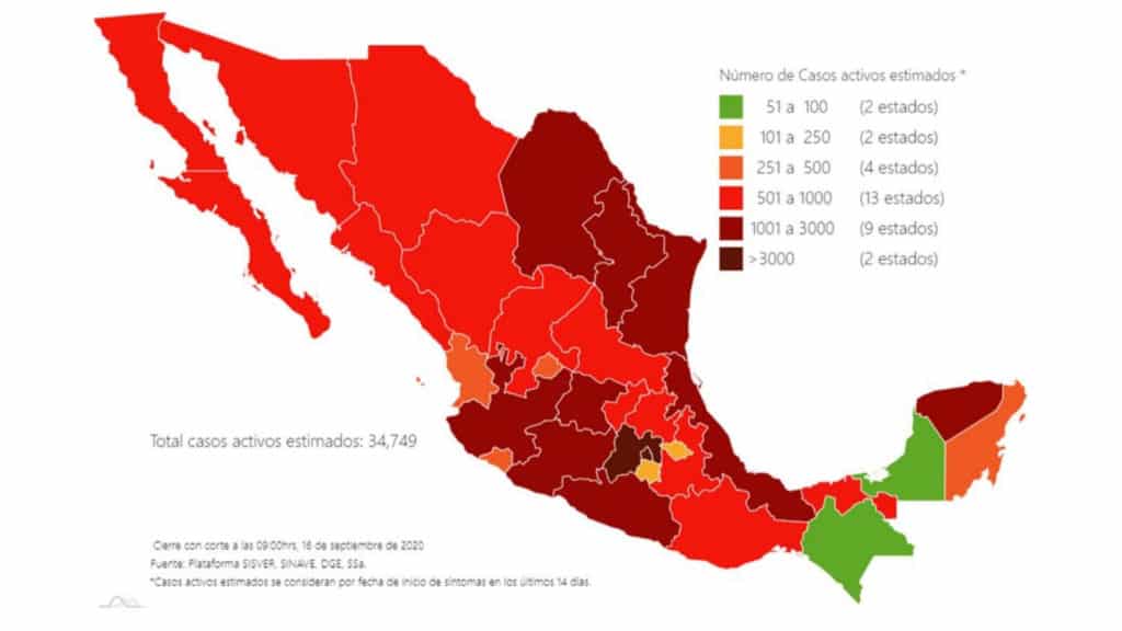 Coronavirus en México al 16 de septiembre