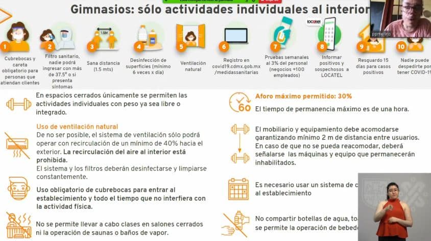 Reglas para reapertura de gimnasios en la CDMX