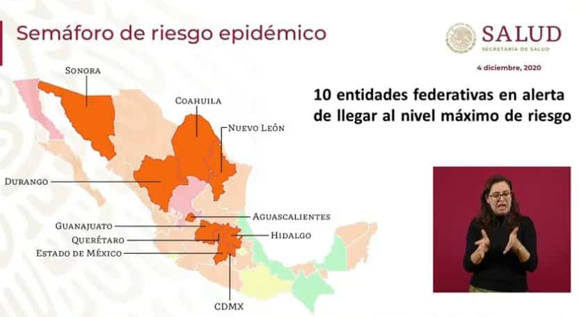 semáforo de COVID-19 del 7 al 20 de diciembre