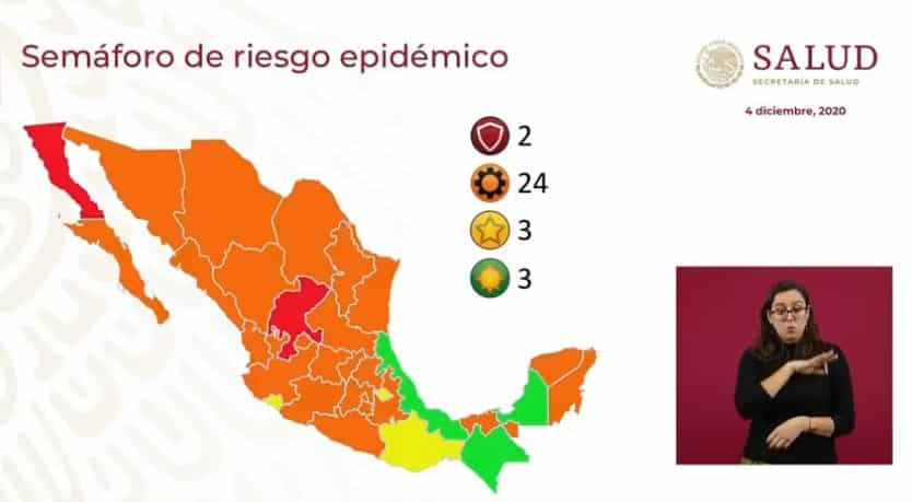 semáforo de COVID-19 del 7 al 20 de diciembre