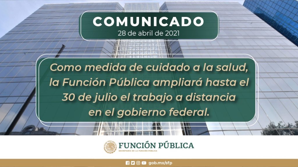 Trabajadores de gobierno federal no regresarán a oficina hasta el 30 de julio