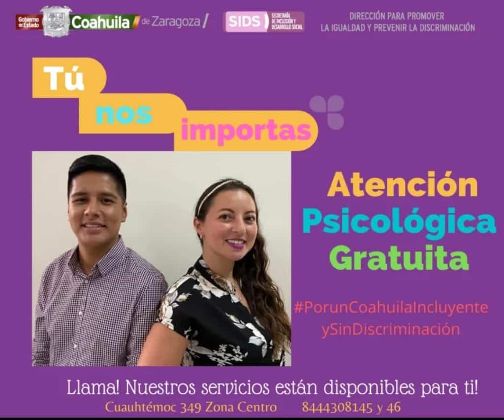 Coahuila atención psicológica gratuita