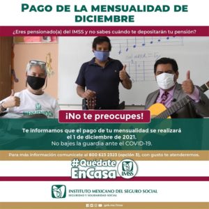 Pensión IMSS diciembre 2021