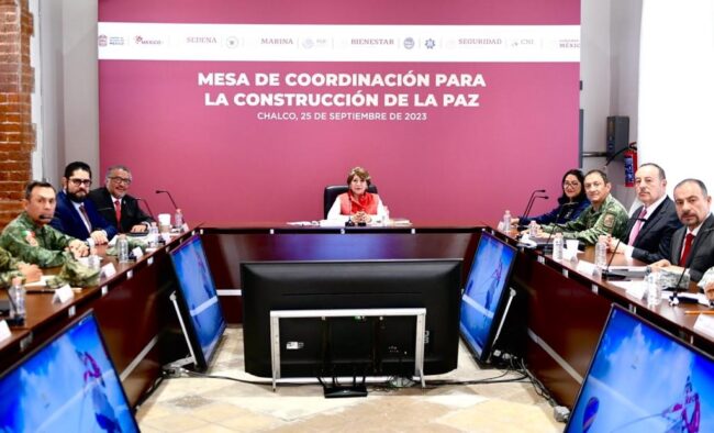 La Gobernadora Delfina Gómez encabeza Mesa de Coordinación para la Construcción de la Paz en el Oriente del Estado de México