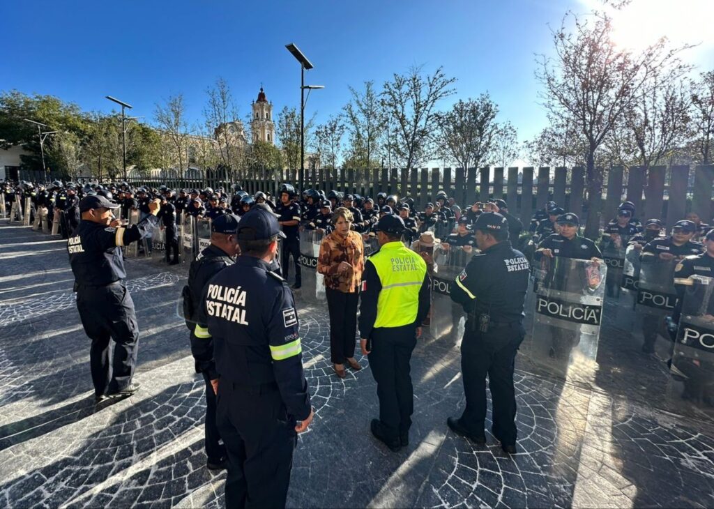 Realiza Gobernadora Delfina Gómez pase de lista a Policía de Género que brindará seguridad a colectivas en el #28S