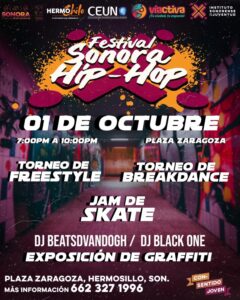 Apoya Gobierno de Sonora la celebración del Festival Sonora Hip Hop