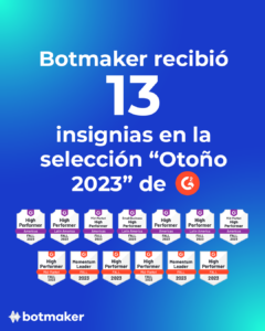 Innovación Conversacional: Botmaker Recibe 13 Distinciones de G2 en Otoño 2023