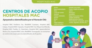 Hospitales MAC abre sus hospitales como Centros de Acopio para apoyar a afectados por el huracán Otis