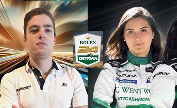 Acometen Sebastián Álvarez y Tatiana Calderón el Roar Before en Daytona