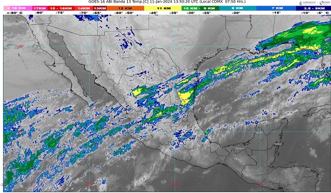 Clima para hoy 11 de enero del 2024