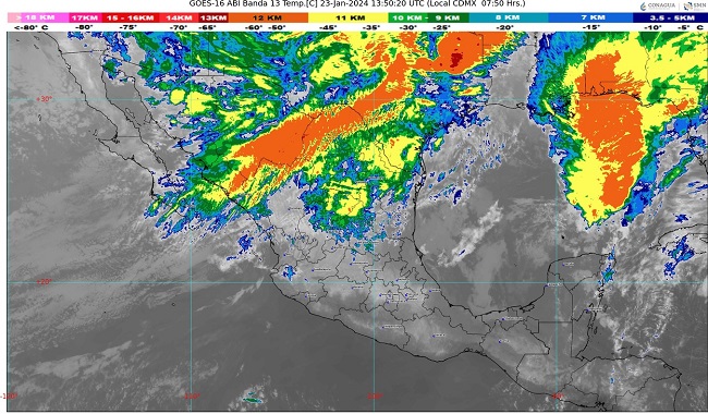 Clima para hoy 23 de enero del 2024