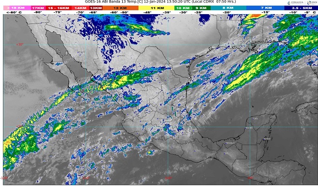 Clima para hoy 12 de enero del 2024