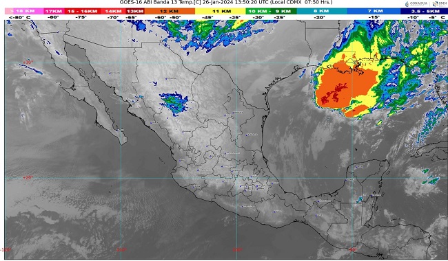 Clima para hoy 26 de enero del 2024