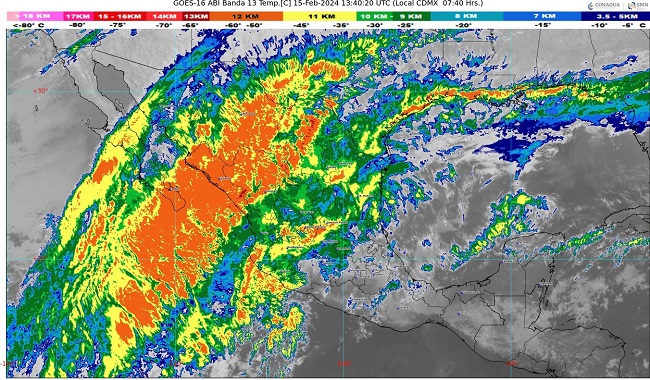 Clima para hoy 15 de febrero del 2024