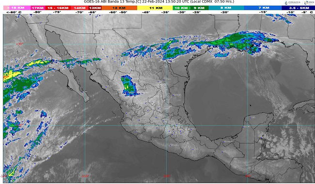 Clima para hoy 22 de febrero del 2024