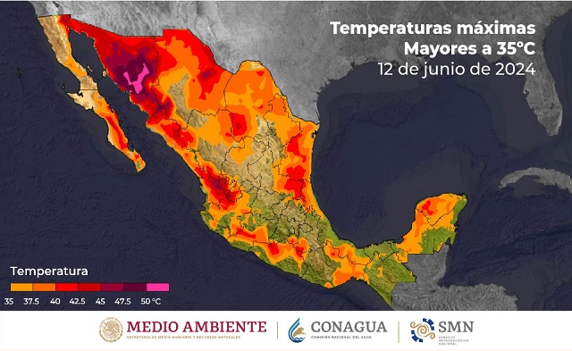 Clima para hoy miércoles 12 de junio de 2024